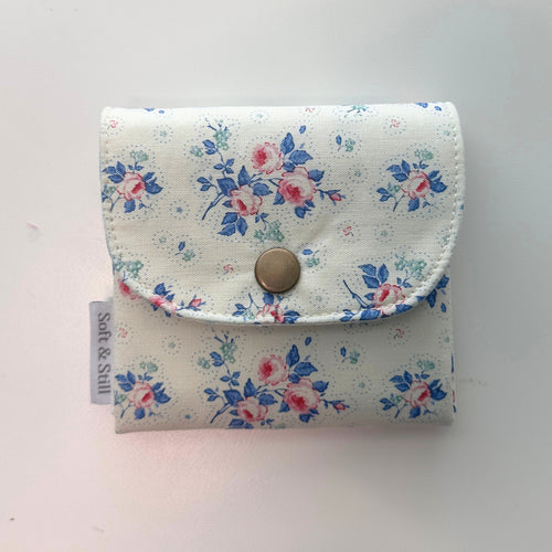 Handmade Mini Fabric Wallet – Snap Closure Card & Coin Pouch