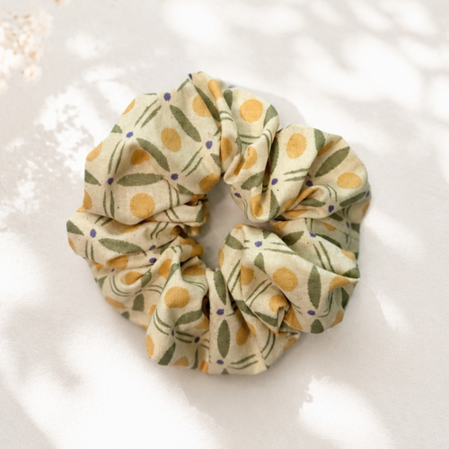 Handmade Fabric Scrunchie – Soft Floral & Botanical Prints