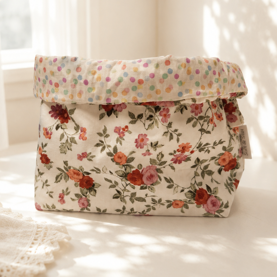 Floral Drawstring Pouch