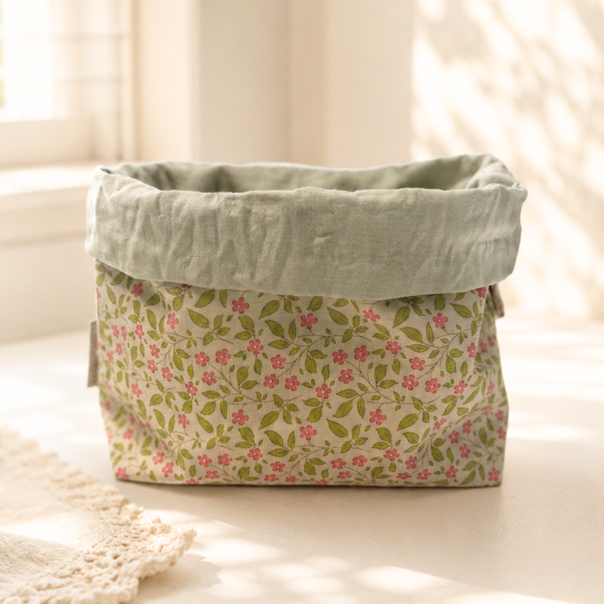 Floral Drawstring Pouch