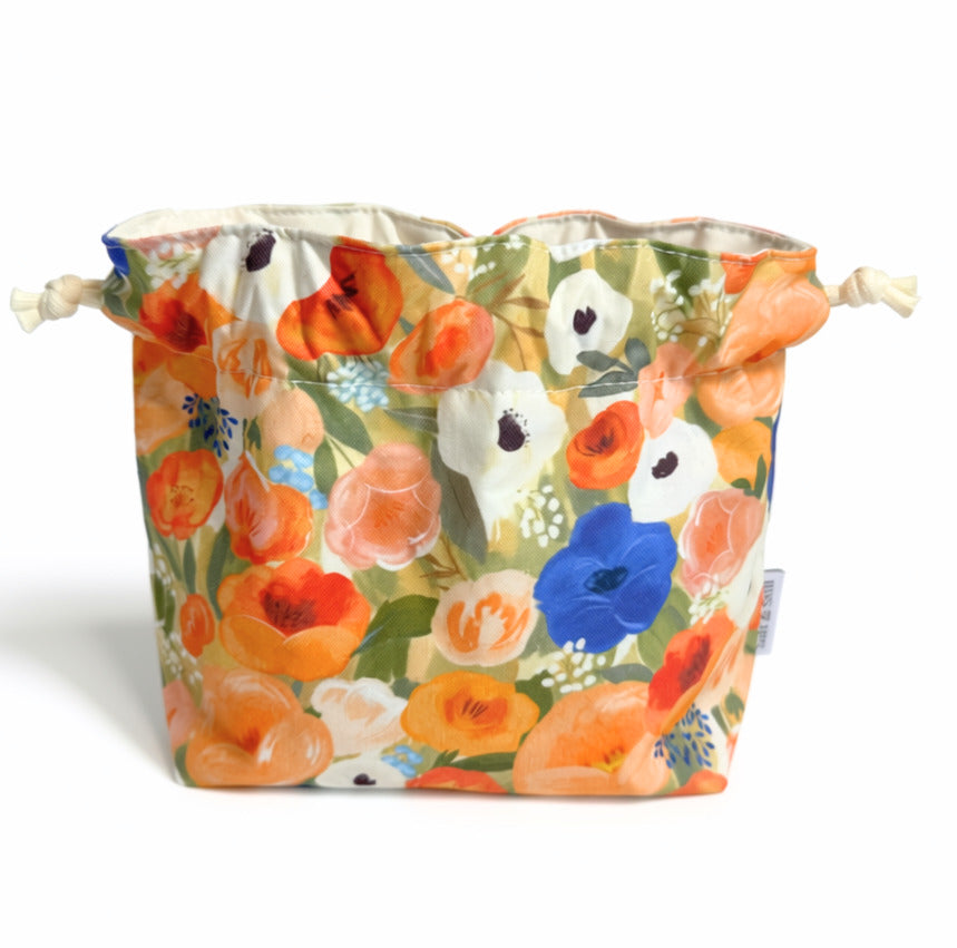 Floral Drawstring Pouch