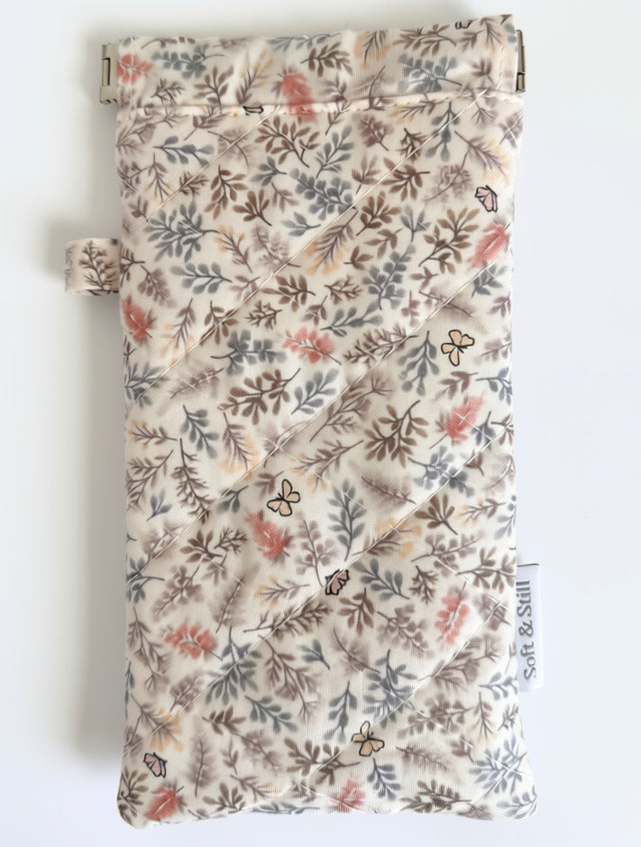 Handmade Flex Frame Eyeglass Case – Quilted Floral Glasses Pouch