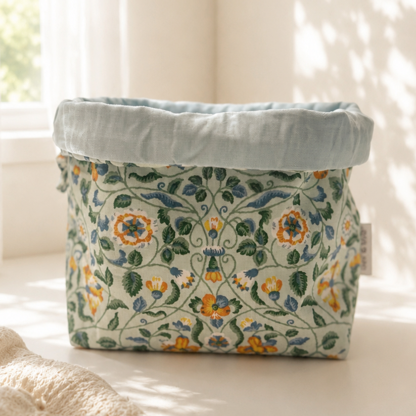 Floral Drawstring Pouch